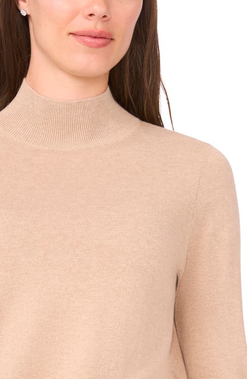 Halogenr Halogen(r) Button Cuff Turtleneck Sweater In Neutral
