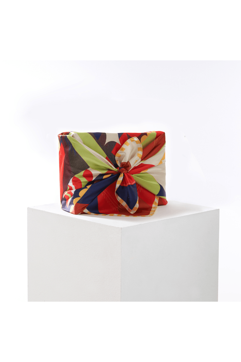 Vision | 28" Mulberry Silk Furoshiki Gift Wrap by Essery Waller, Alternate, color, Red