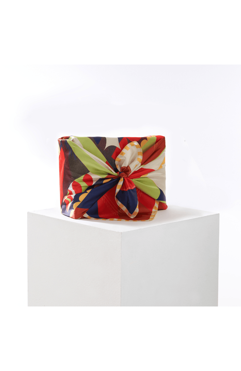 Wrappr Giftwrap Vision | 28" Mulberry Silk Furoshiki Gift Wrap by Essery Waller, Alternate, color, Red