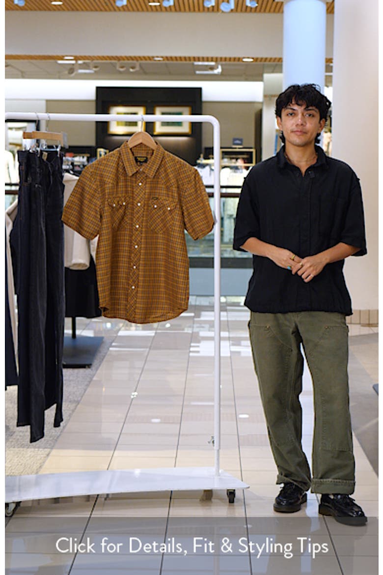 Sawtoof Plaid Short Sleeve Snap-Up Western Shirt video