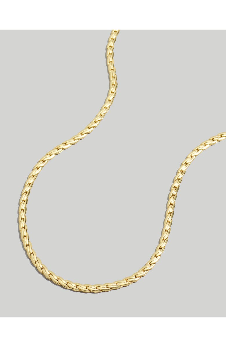 Madewell Curb Chain Necklace, Alternate, color, Vintage Gold