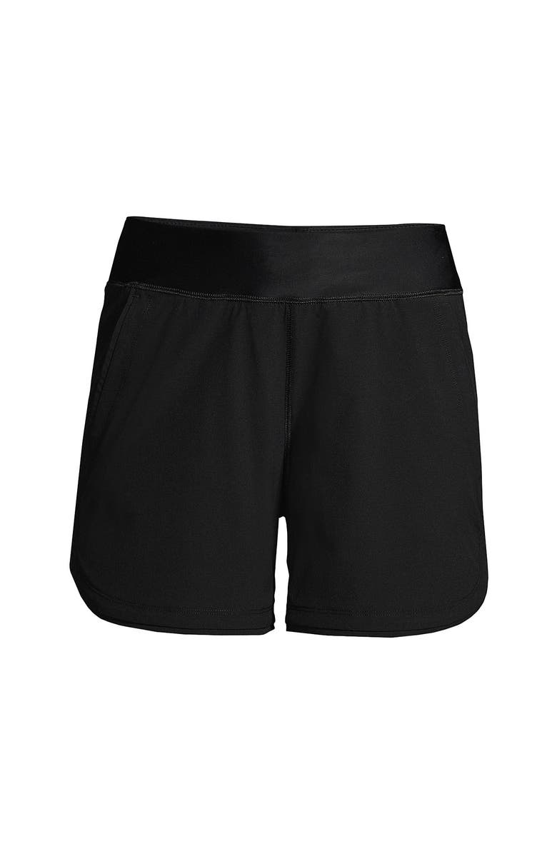 Lands' End Curvy Fit 5" Quick Dry Board Shorts Swim Shorts with Panty, Alternate, color, 