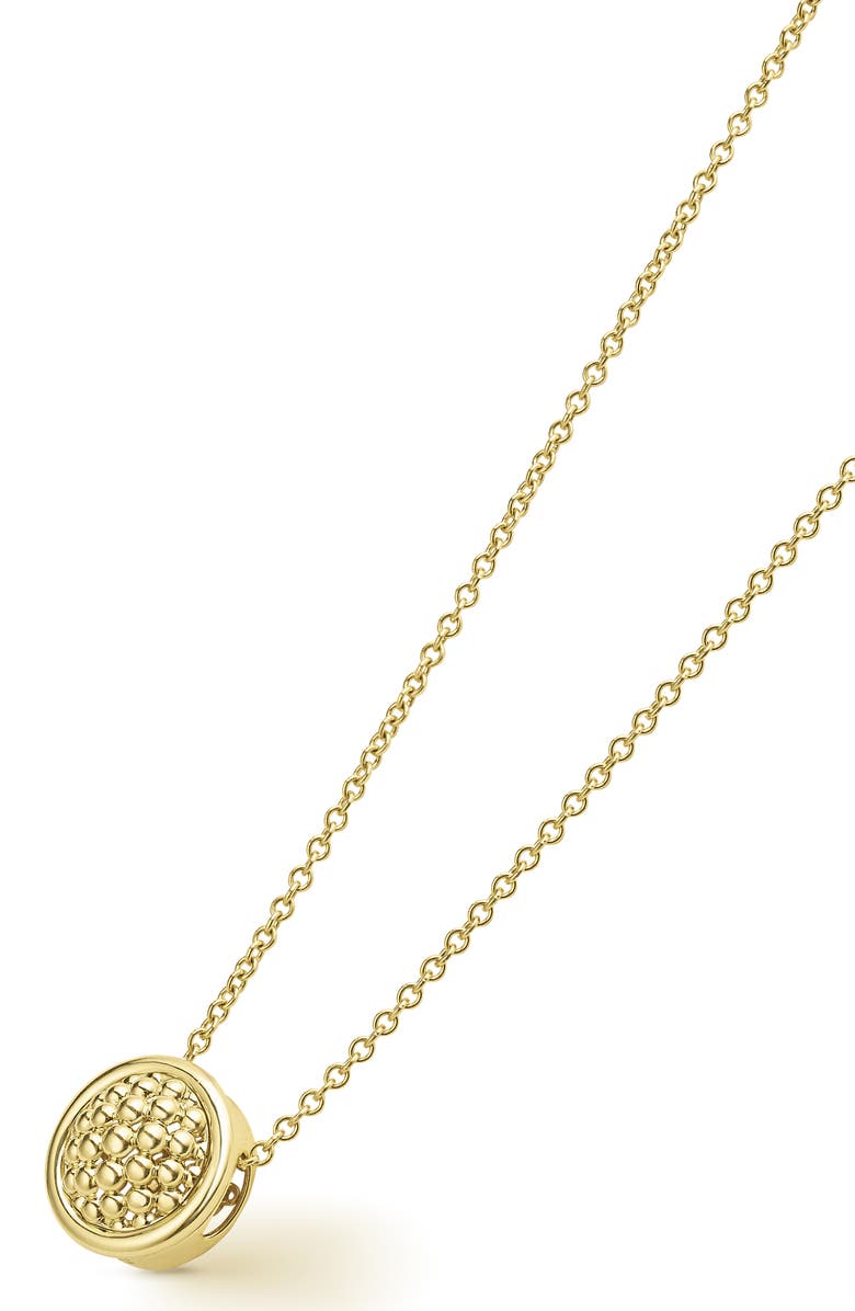 LAGOS Meridian Circle Pendant Necklace, Alternate, color, Gold