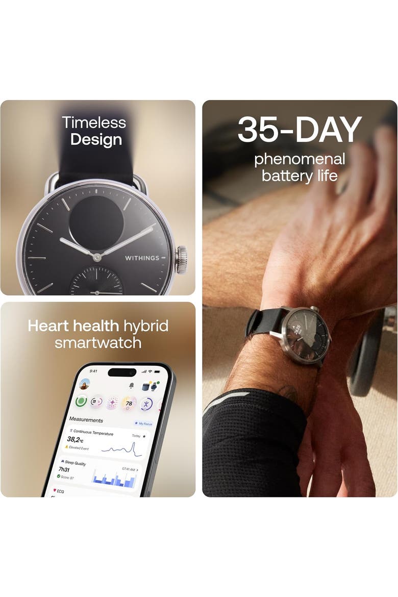 ScanWatch 2 -38mm - Blue, Alternate, color, Black & Silver