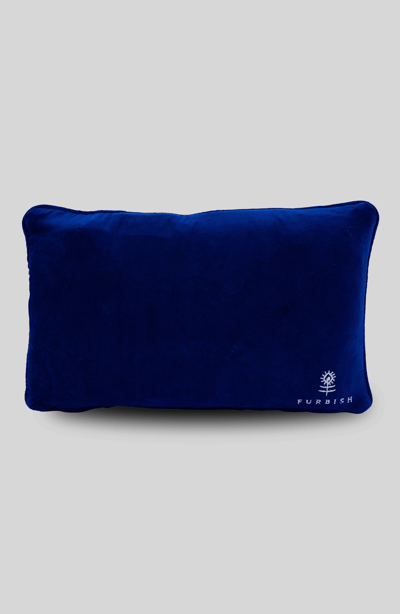 Furbish Eyes Resting Needlepoint Pillow, Alternate, color, Eyes Resting