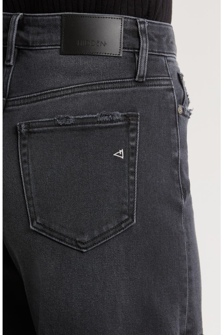High Waist Wide Leg Cargo Jeans, Alternate, color, CHARCOAL