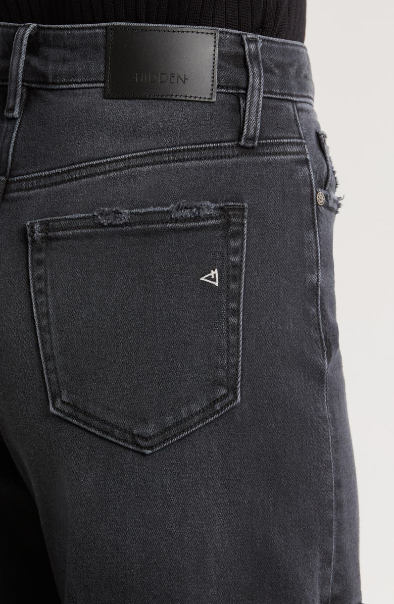 HIDDEN JEANS High Waist Wide Leg Cargo Jeans, Alternate, color, Charcoal