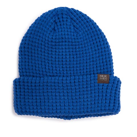 Unisex Cuffed Waffle Stitch Knit Beanie