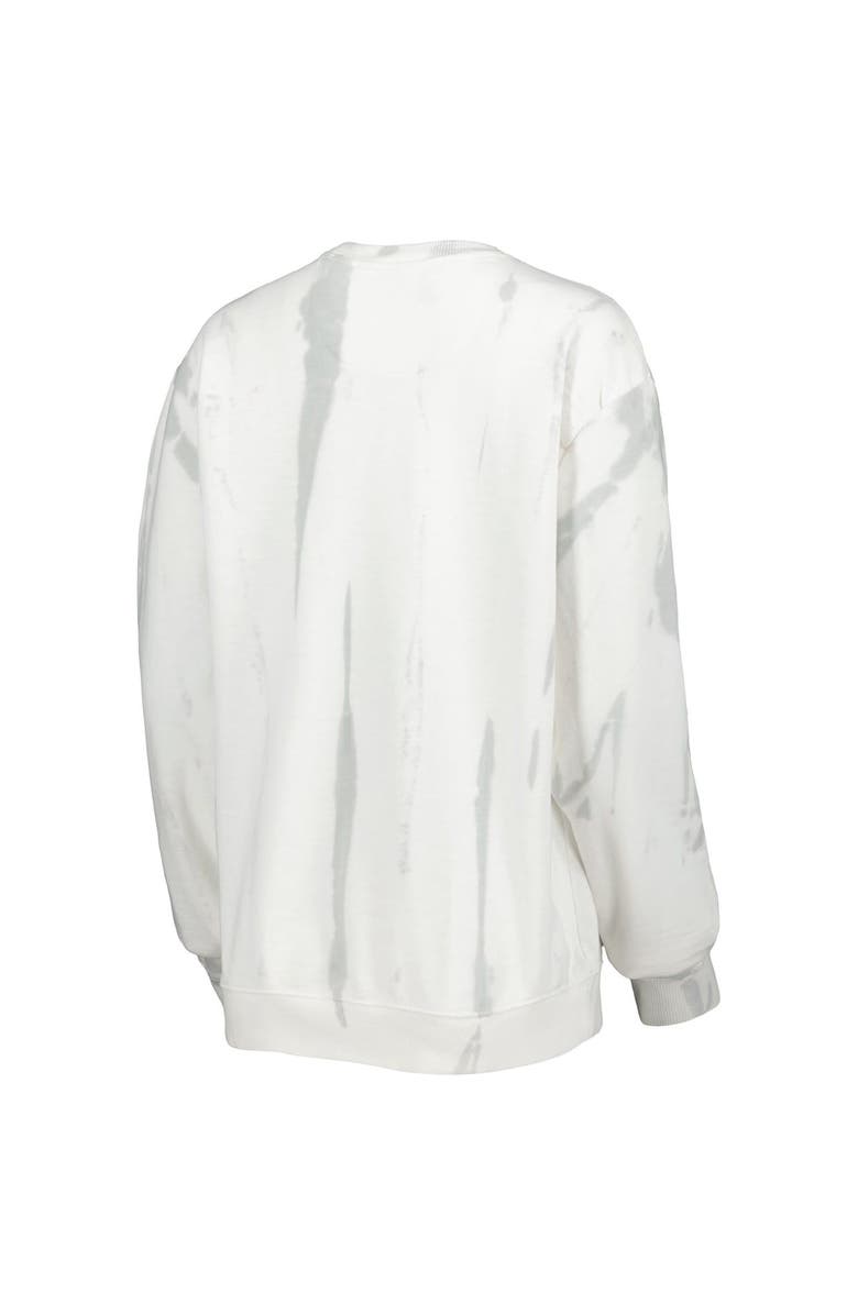 LEAGUE COLLEGIATE WEAR Men's League Collegiate Wear White/Silver Michigan Wolverines Classic Arch Dye Terry Pullover Sweatshirt, Alternate, color, White