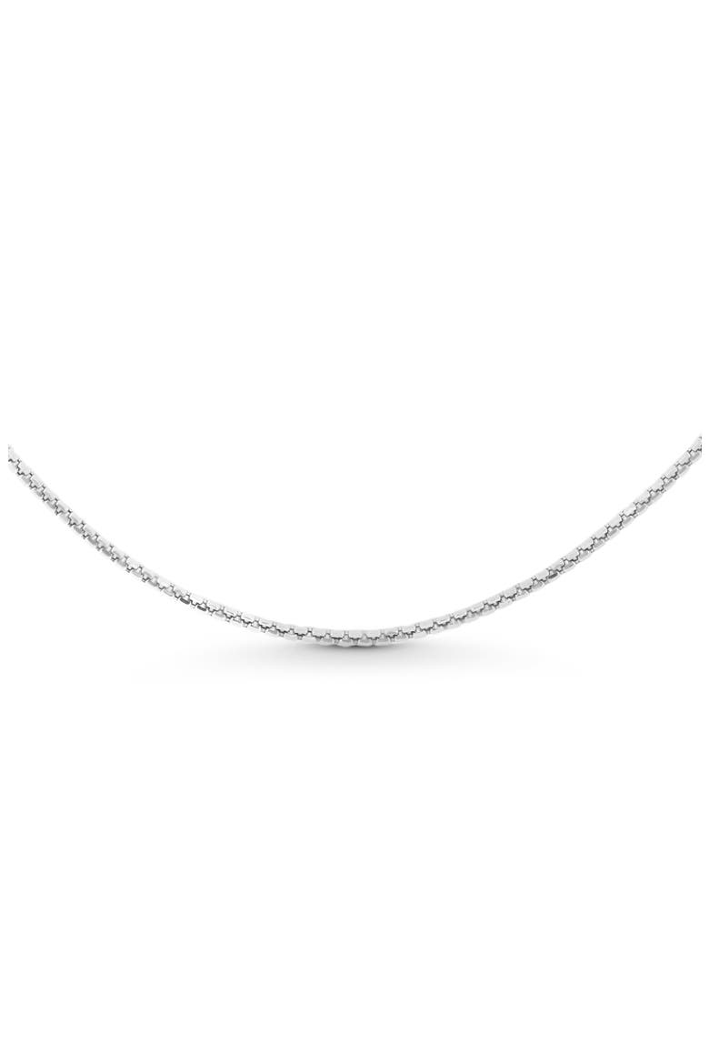 Men's 14K Rounded Box Chain Necklace (Online Trunk Show), Alternate, color, 14K WHITE GOLD