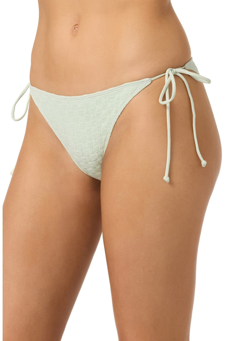 Willow Weave Maracas Side Tie Bikini Bottoms, Alternate, color, GREEN LILY
