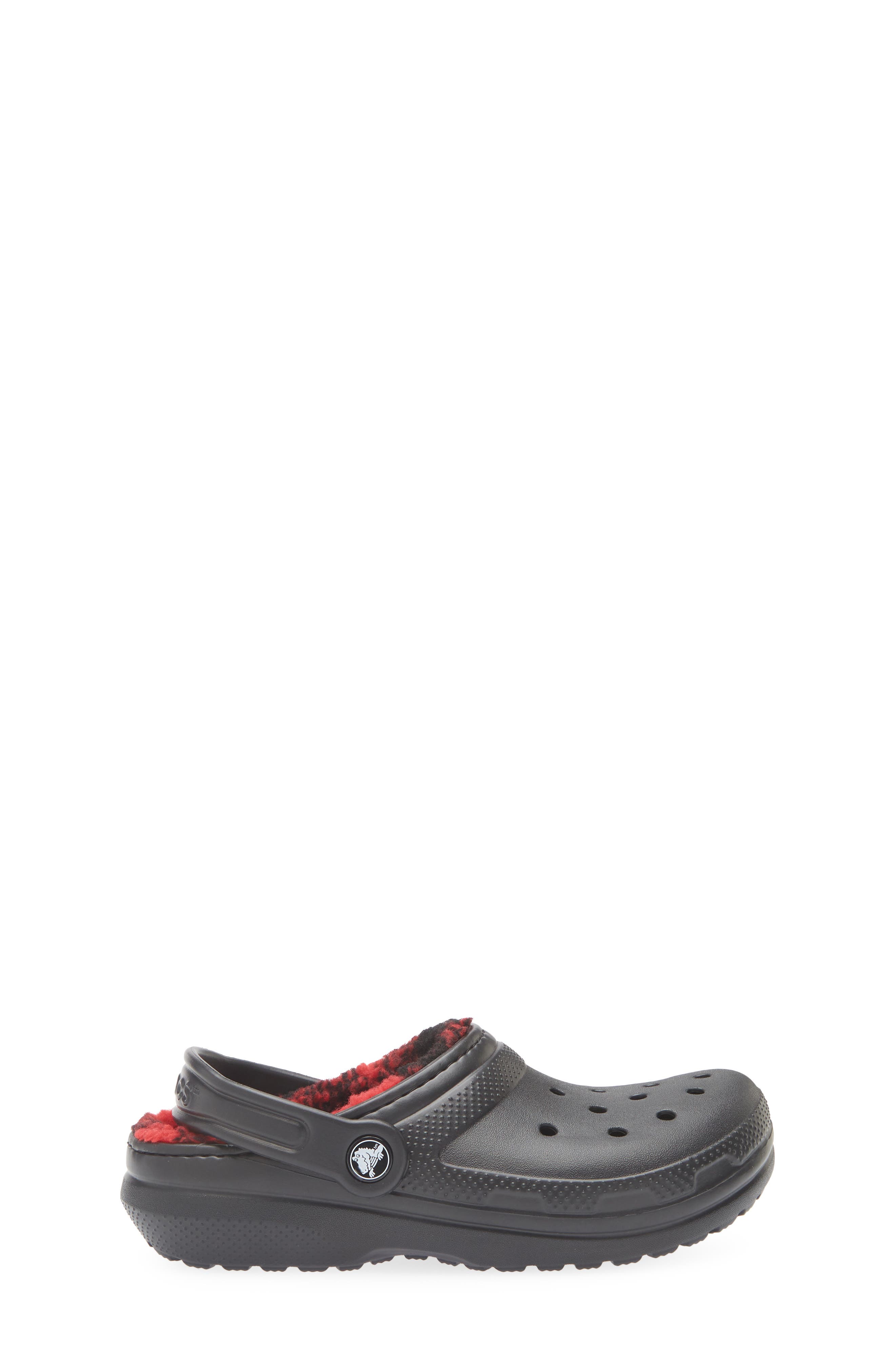 CROCS Faux Shearling Lined Clog, Alternate, color, Black