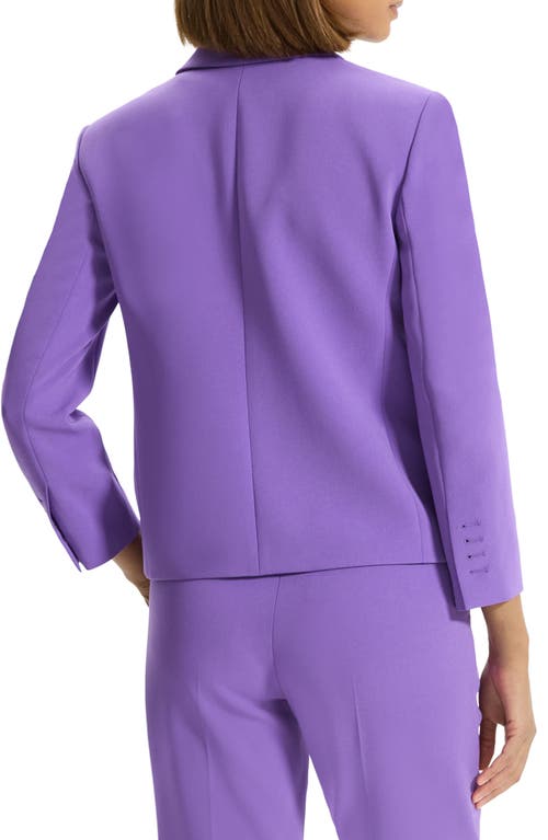 Theory Shrunken Single Breasted Blazer In Bright Peony In Bright Peony