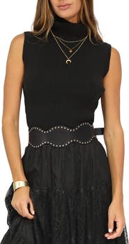 Belle & Bloom No Other Love Leather Studded Belt