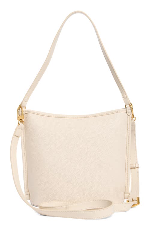 Tahari Carmine Zip Top Bucket Bag In Natural
