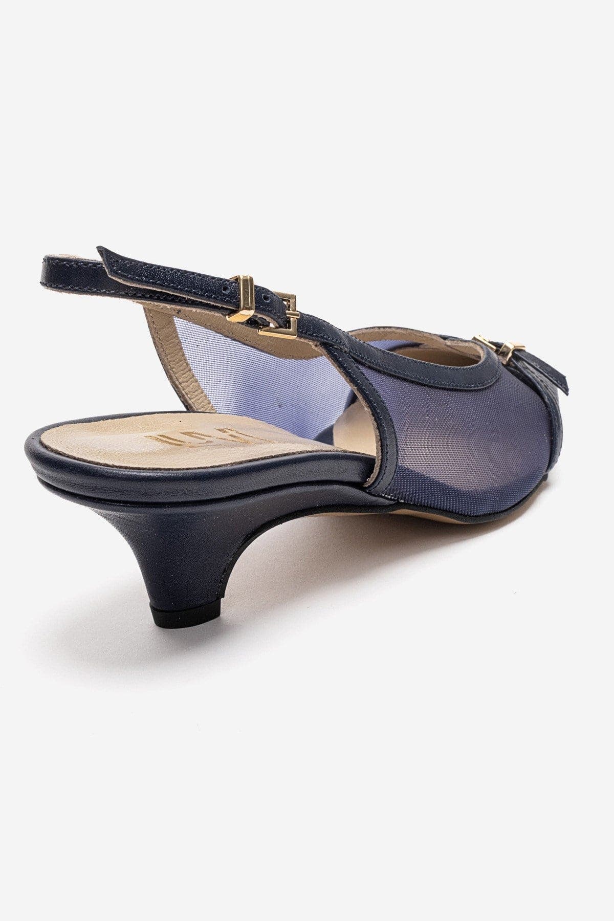 Laviera Mesh Slingback Pump, Alternate, color, Navy