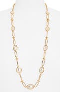Nordstrom Stationary Imitation Pearl Long Necklace