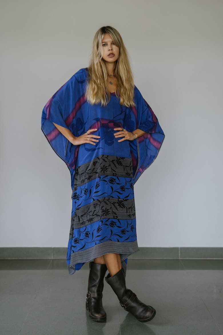 Long Caftan Lyman, Alternate, color, Periwinkle