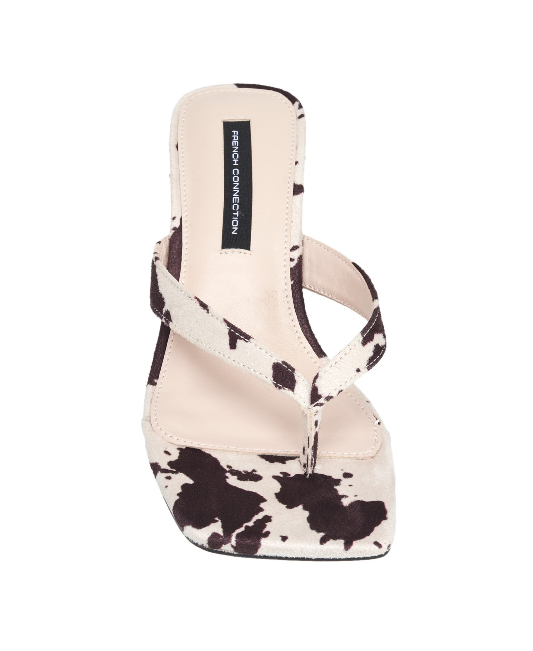 French Connection Trinity Thong Kitten Heel, Alternate, color, Brown