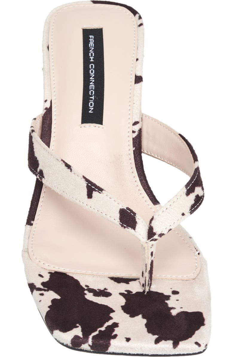 French Connection Trinity Thong Kitten Heel, Alternate, color, Brown