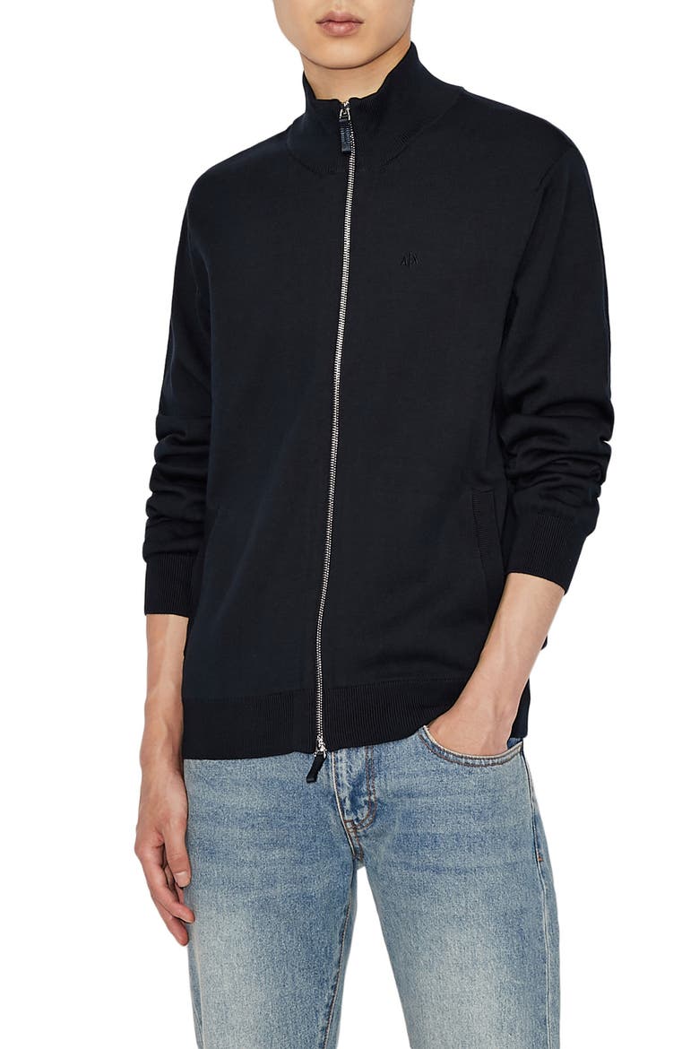Full Zip Sweater, Main, color, NAVY