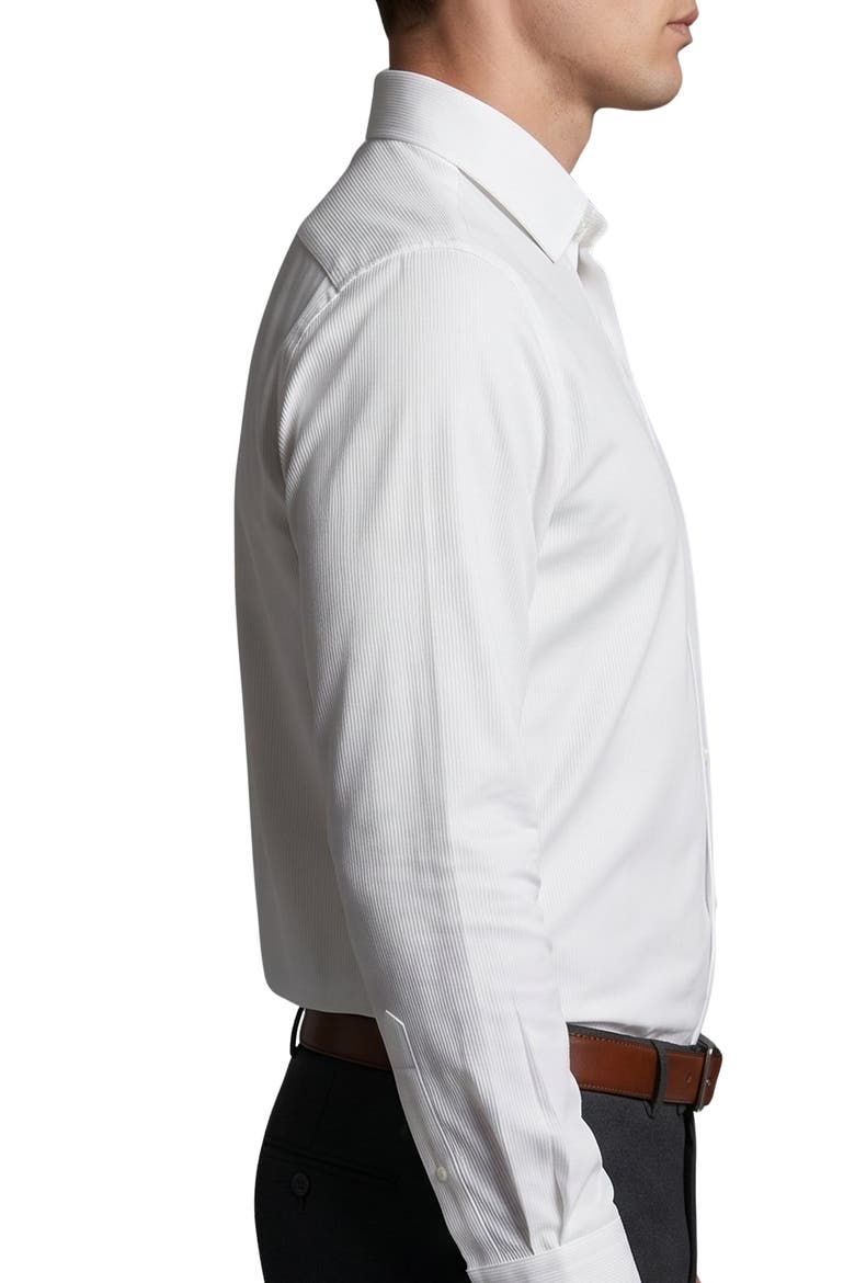 Textured Cotton Dress Shirt, Alternate, color, WHITE