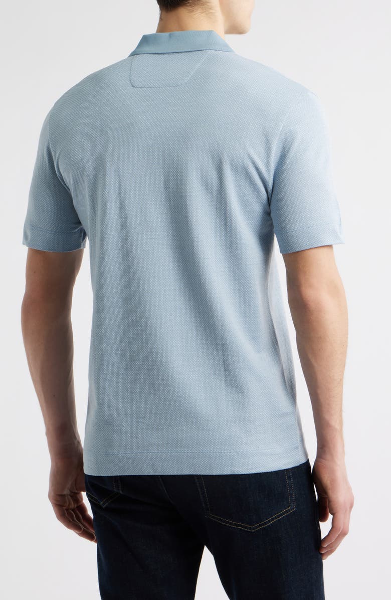 BOSS Parson Cotton & Silk Polo, Alternate, color, Light Blue