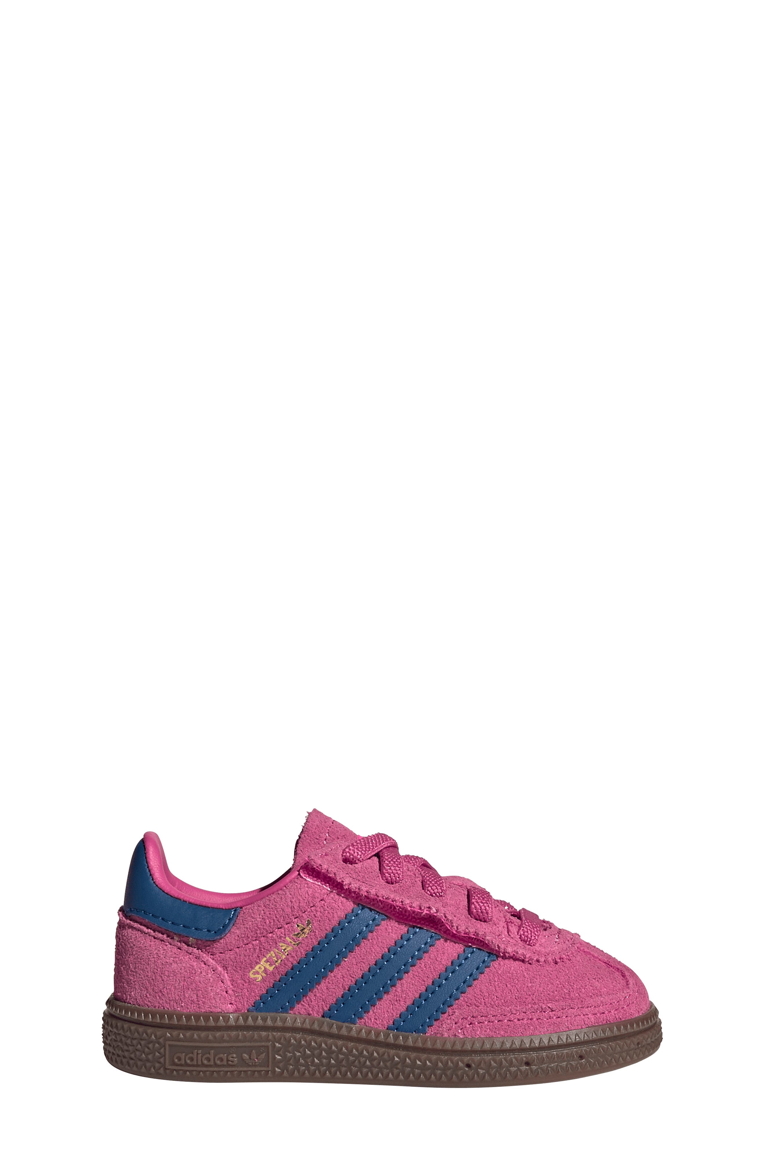 adidas Kids' Handball Spezial Sneaker, Alternate, color, Shock Pink/ Marine/ Gum