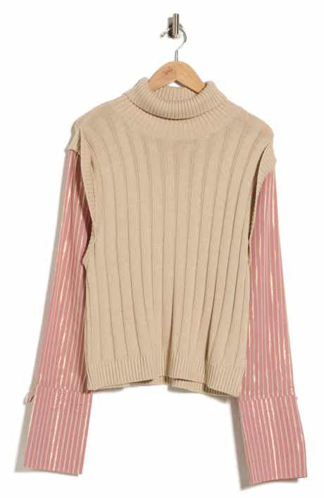 Paola Mixed Media Cotton & Wool Sweater