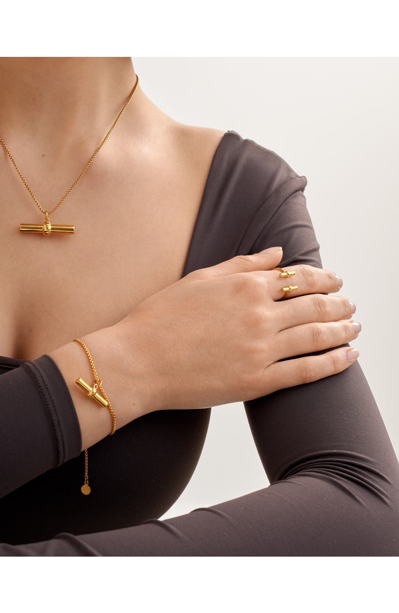 Katie Loxton Themis Waterproof Gold T-Bar Ring, Alternate, color, Gold