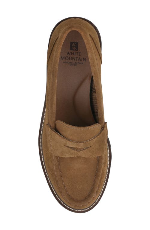 White Mountain Footwear Gunner Lug Sole Platform Penny Loafer In Animal Print