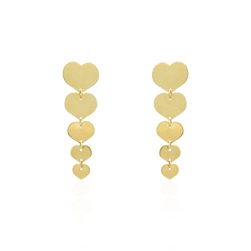 The Lovery Fine Jewelry Gold Graduating Heart Dangle Earrings In Gold