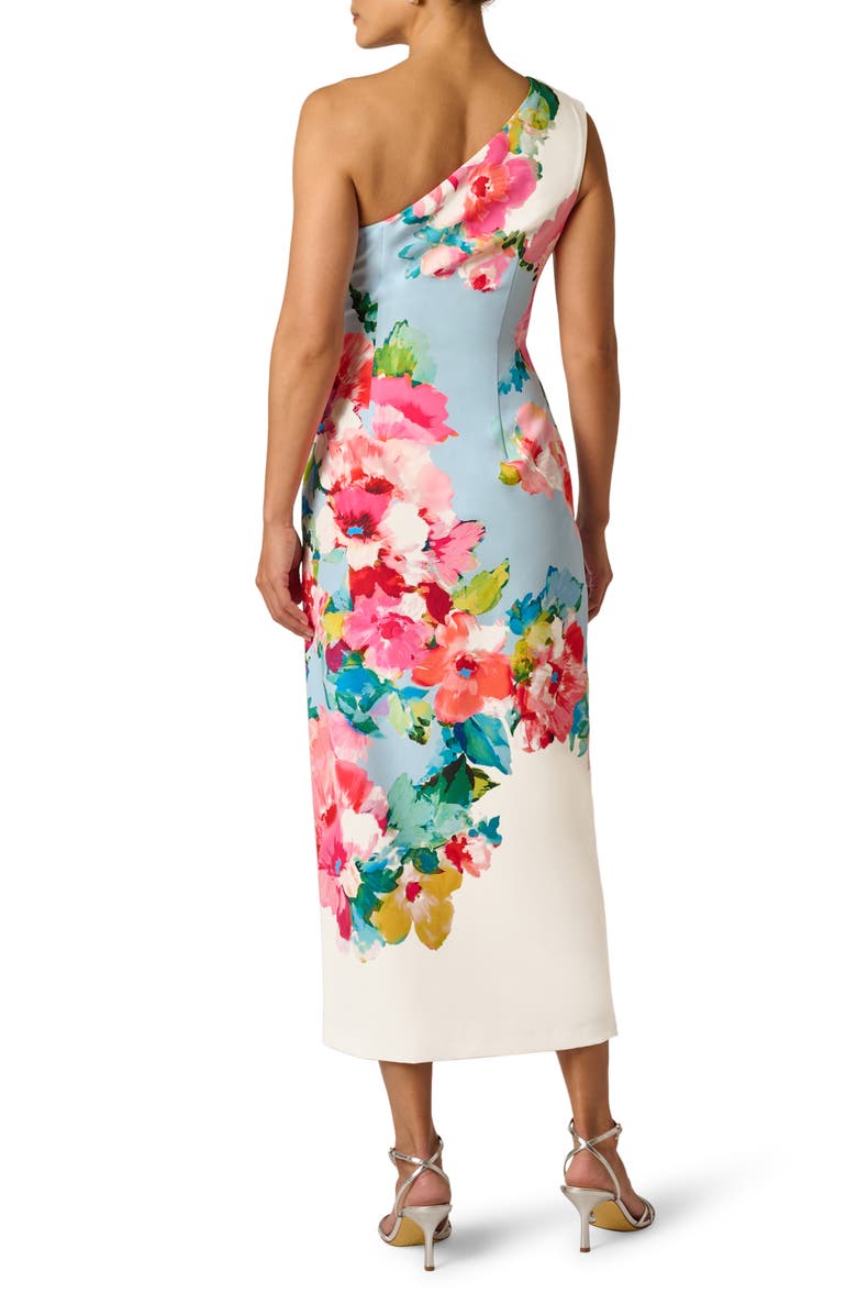 Adrianna Papell One-Shoulder Border Gown, Alternate, color, 