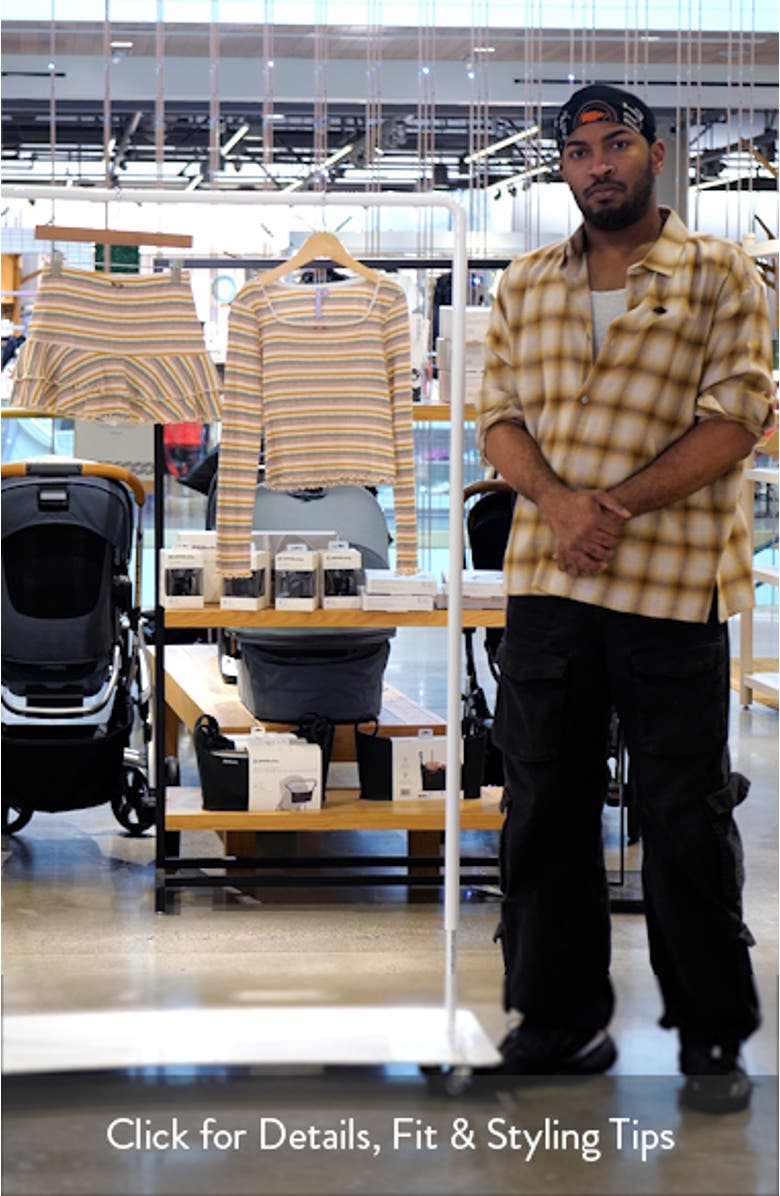 Kids' Stripe Knit Top & Ruffled Skirt Set, sales video thumbnail