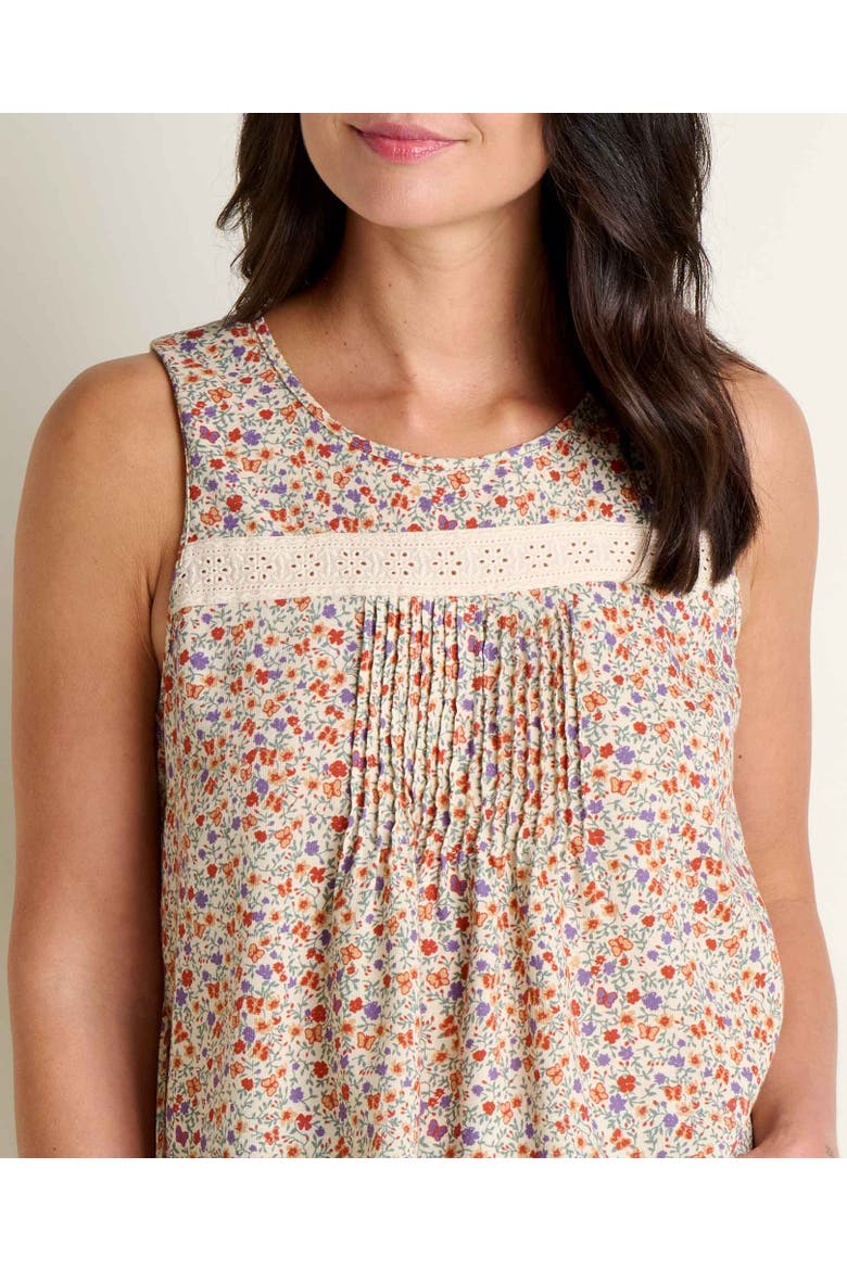 Manzana Pin Tuck Tank, Alternate, color, Salt Print