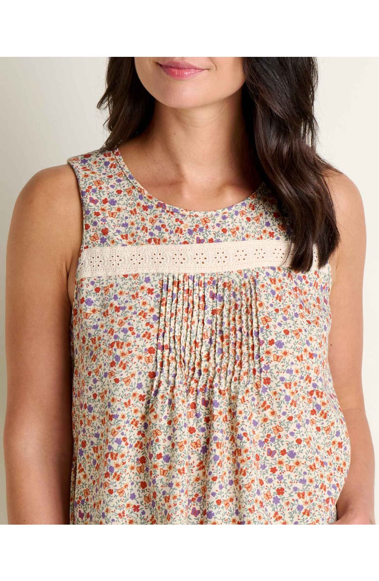 Toad & Co Manzana Pin Tuck Tank, Alternate, color, Salt Print