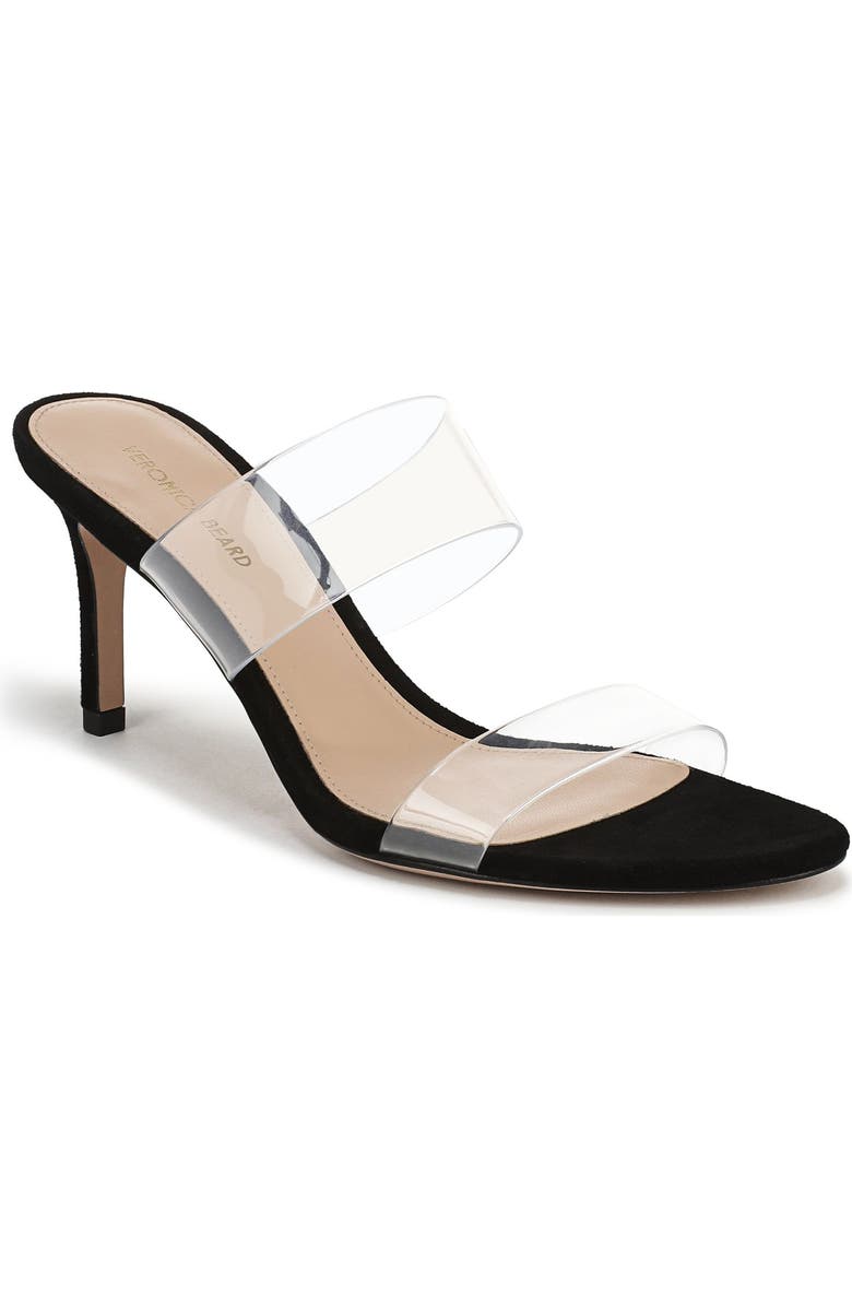 Veronica Beard Asha Sandal, Main, color, Clear/ Black