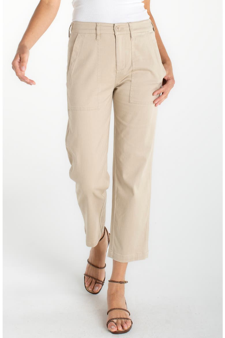 Crop Straight Leg Utility Pants, Main, color, SAFARI SAND