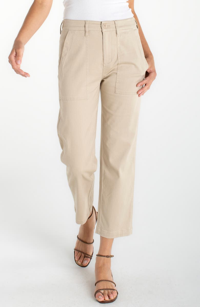 Liverpool Los Angeles Crop Straight Leg Utility Pants, Main, color, 