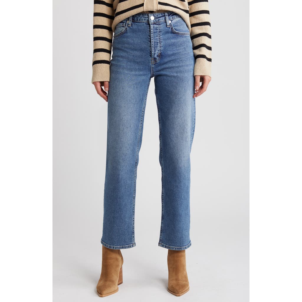 Rails The Topanga High Waist Ankle Straight Leg Jeans In Blue Stone