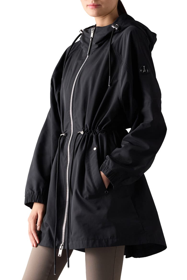 Elevate 3Q Water Repellent Rain Jacket, Main, color, BLACK