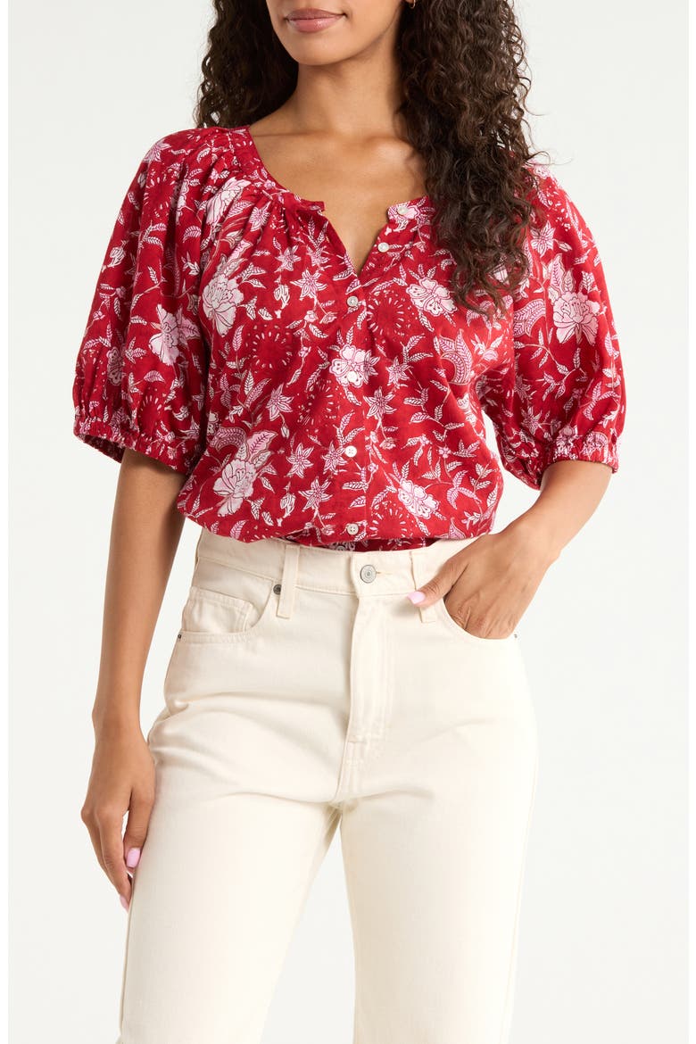 Lettie Voile Button-Up Shirt, Main, color, GARDEN WHISPERS