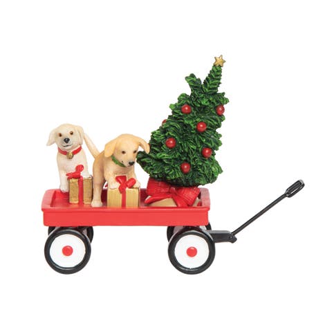 Puppy Wagon Decorative Figurine