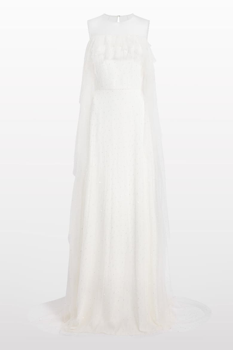 Trevi Ruffled Dress, Main, color, Ivory
