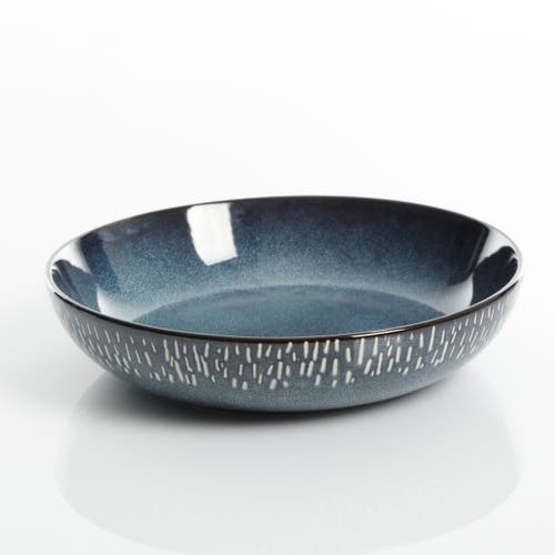 Gibson Elite Matisse 16-piece Double Bowl Dinnerware Set In Blue