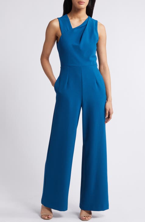 Asymmetric Neck Sleeveless Jumpsuit