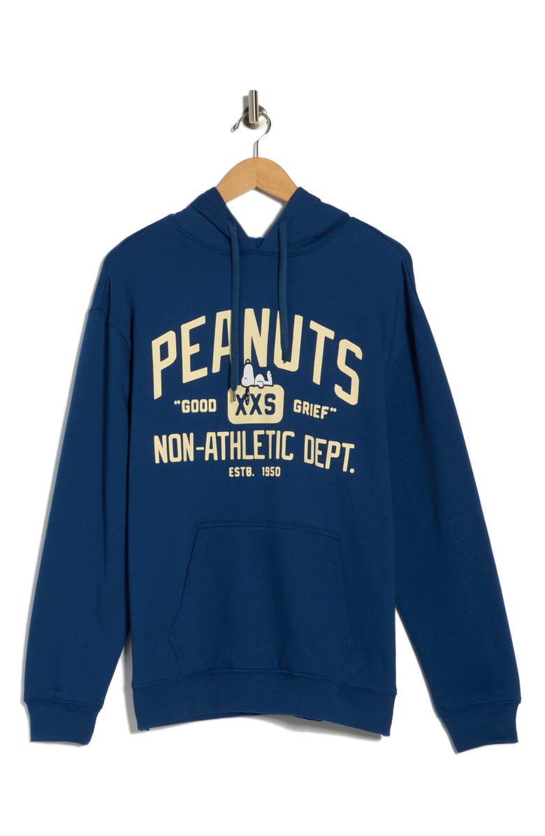 The Forecast Agency Peanuts<sup>®</sup> Non-Athletic Dept. Graphic Hoodie, Alternate, color, Navy