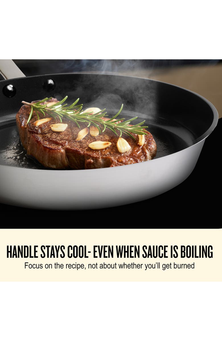 Alva Maestro Nonstick Stainless Steel Frying Pan - 5-Ply, Alternate, color, 9.5-Inch