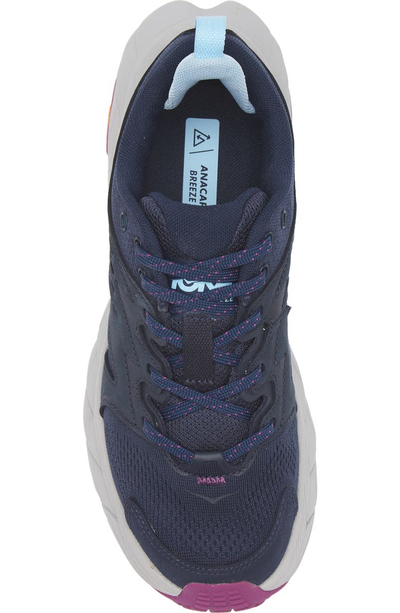 HOKA Anacapa Breeze Aero Low Breathable Trail Running Shoe, Alternate, color, Outer Space / Harbor Mist