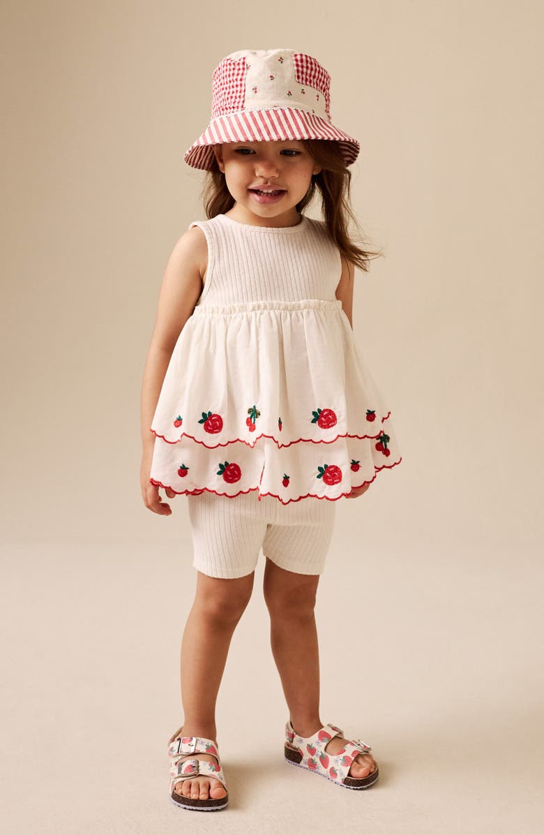 NEXT Kids' Frill Tank & Bike Shorts Set, Alternate, color, White